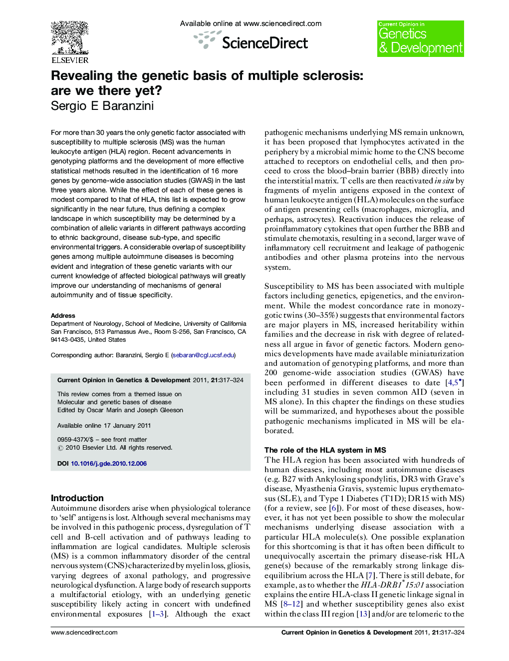 Revealing the genetic basis of multiple sclerosis: are we there yet?