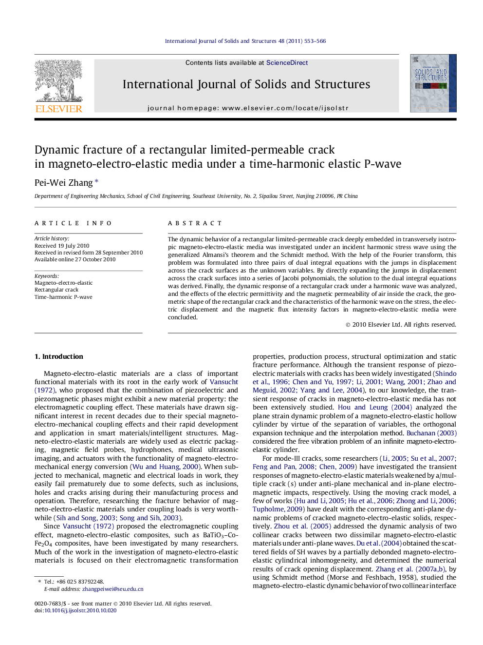 Dynamic fracture of a rectangular limited-permeable crack in magneto-electro-elastic media under a time-harmonic elastic P-wave