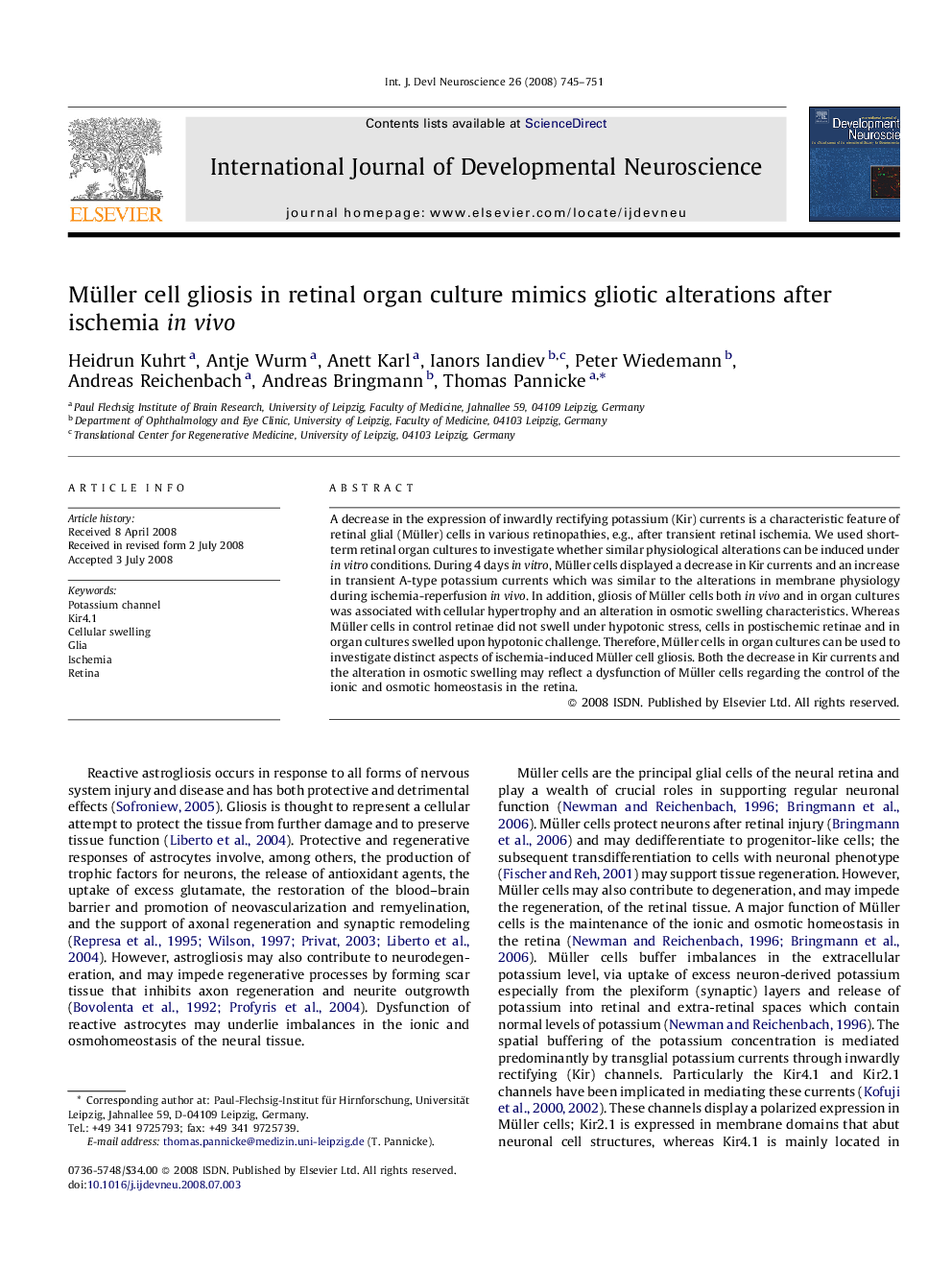 Müller cell gliosis in retinal organ culture mimics gliotic alterations after ischemia in vivo