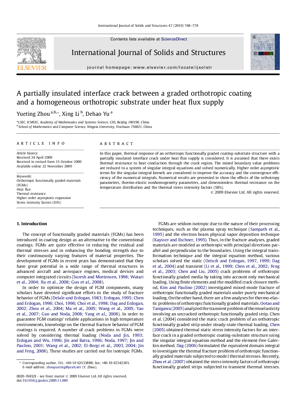 A partially insulated interface crack between a graded orthotropic coating and a homogeneous orthotropic substrate under heat flux supply