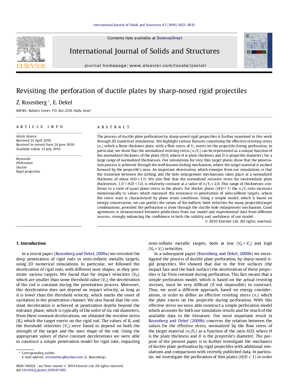 Revisiting the perforation of ductile plates by sharp-nosed rigid projectiles