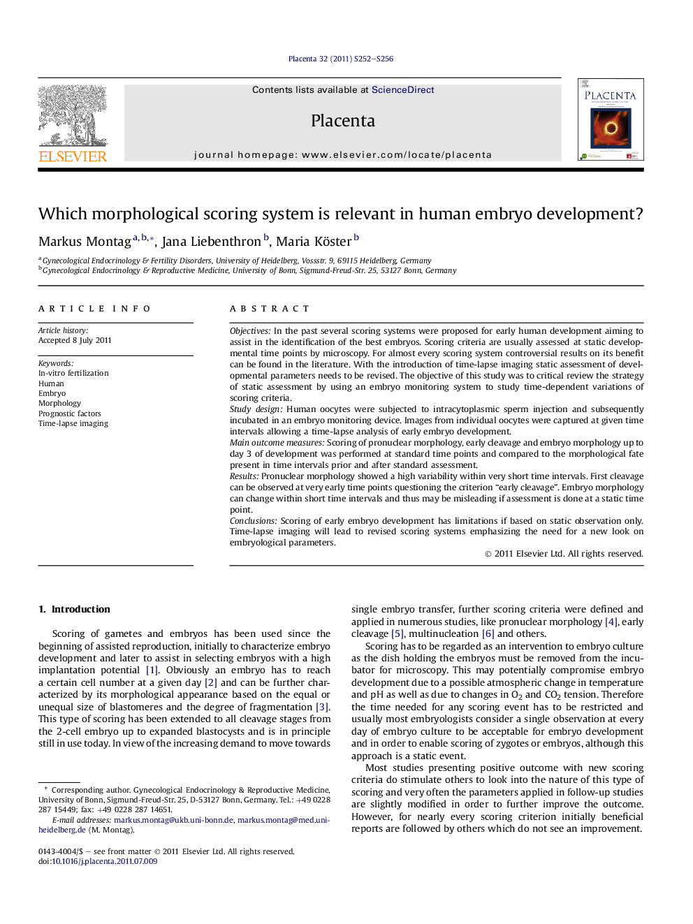 Which morphological scoring system is relevant in human embryo development?