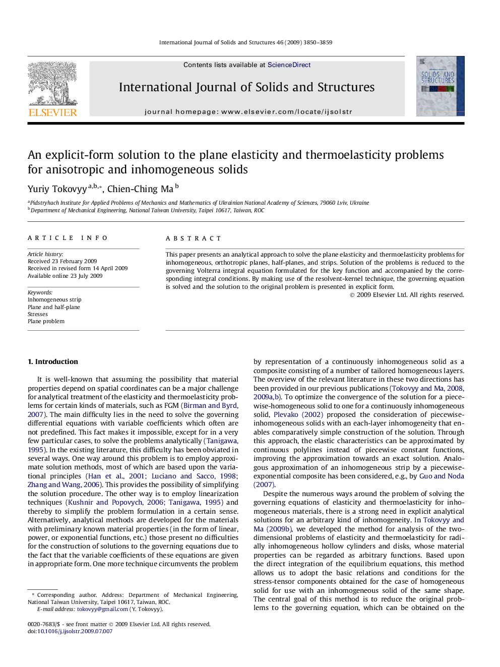 An explicit-form solution to the plane elasticity and thermoelasticity problems for anisotropic and inhomogeneous solids