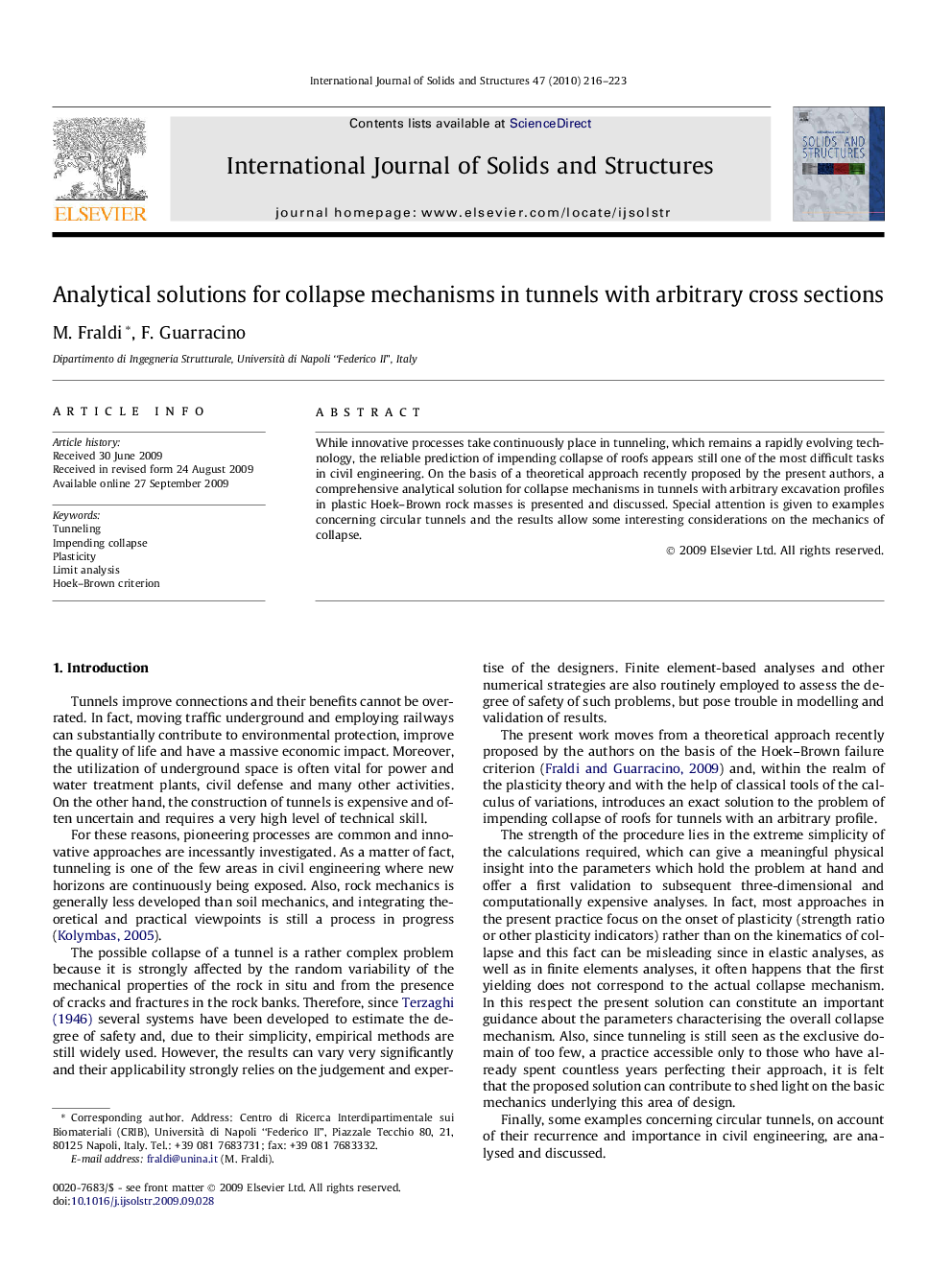 Analytical solutions for collapse mechanisms in tunnels with arbitrary cross sections