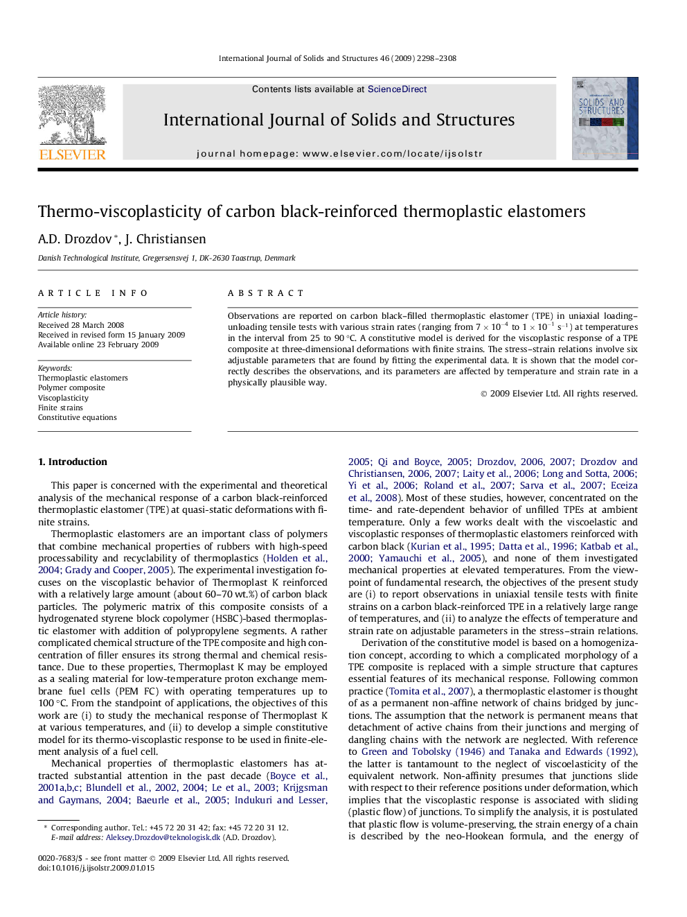 Thermo-viscoplasticity of carbon black-reinforced thermoplastic elastomers