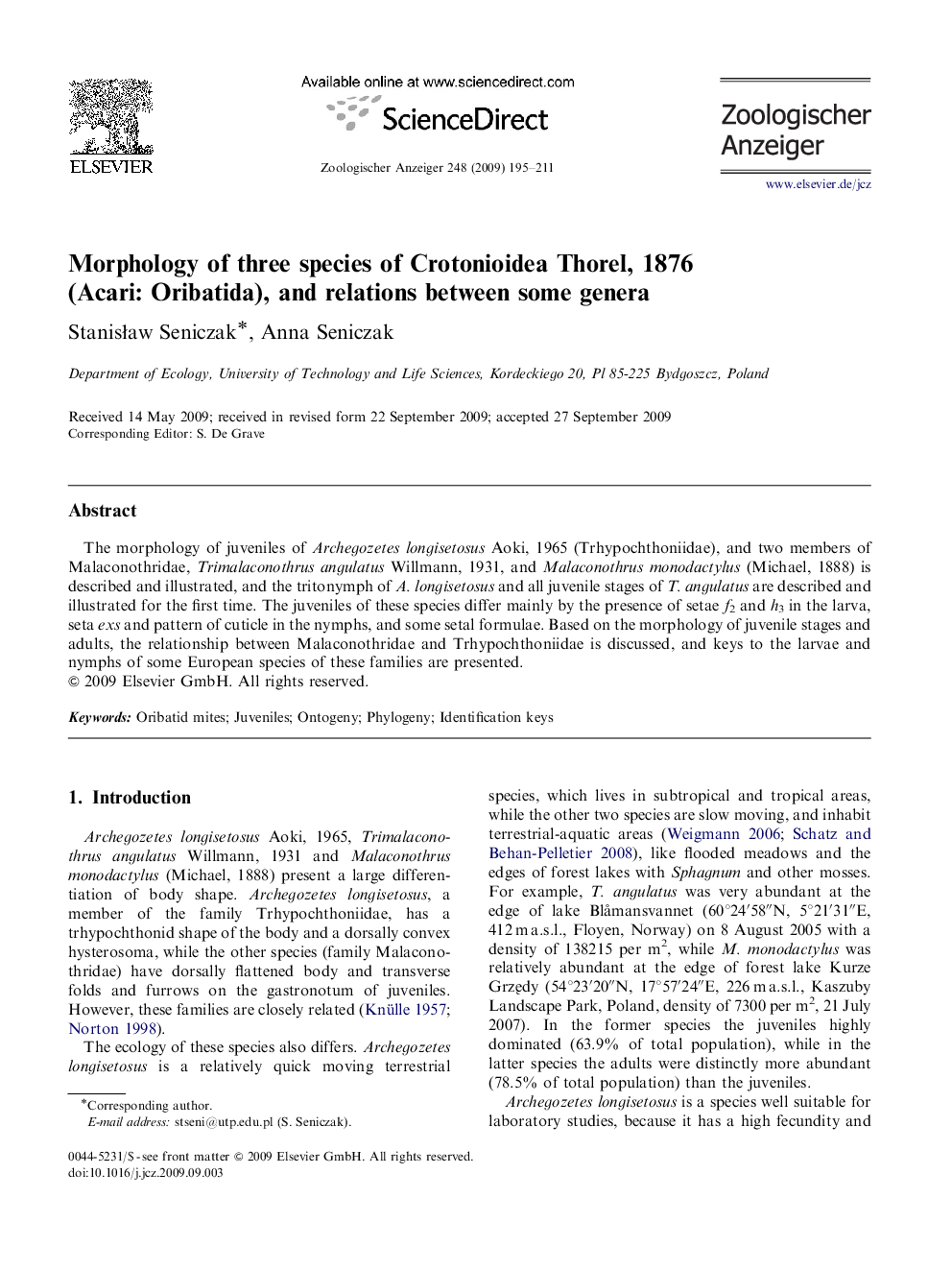 Morphology of three species of Crotonioidea Thorel, 1876 (Acari: Oribatida), and relations between some genera