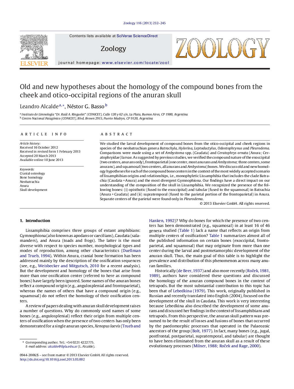 Old and new hypotheses about the homology of the compound bones from the cheek and otico-occipital regions of the anuran skull