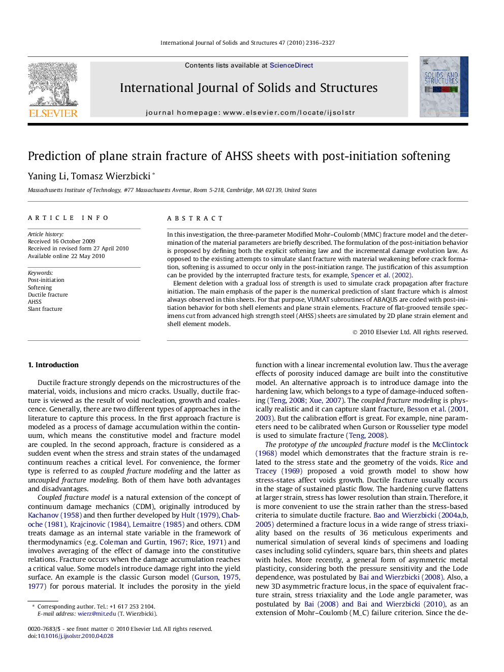 Prediction of plane strain fracture of AHSS sheets with post-initiation softening