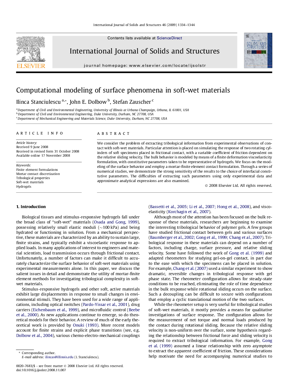 Computational modeling of surface phenomena in soft-wet materials