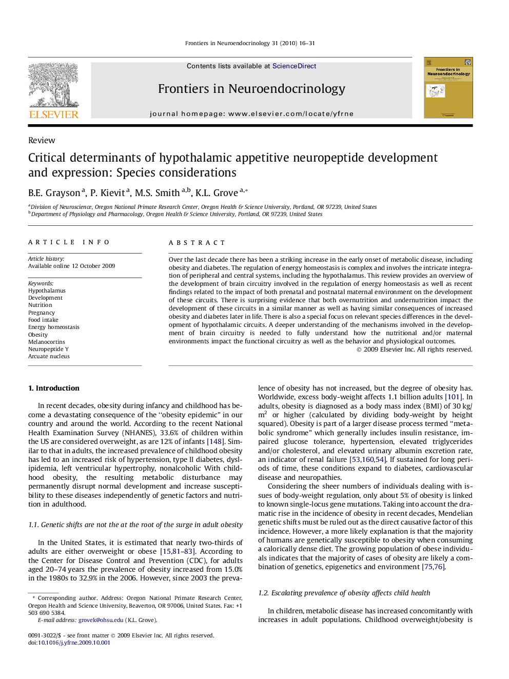 Critical determinants of hypothalamic appetitive neuropeptide development and expression: Species considerations