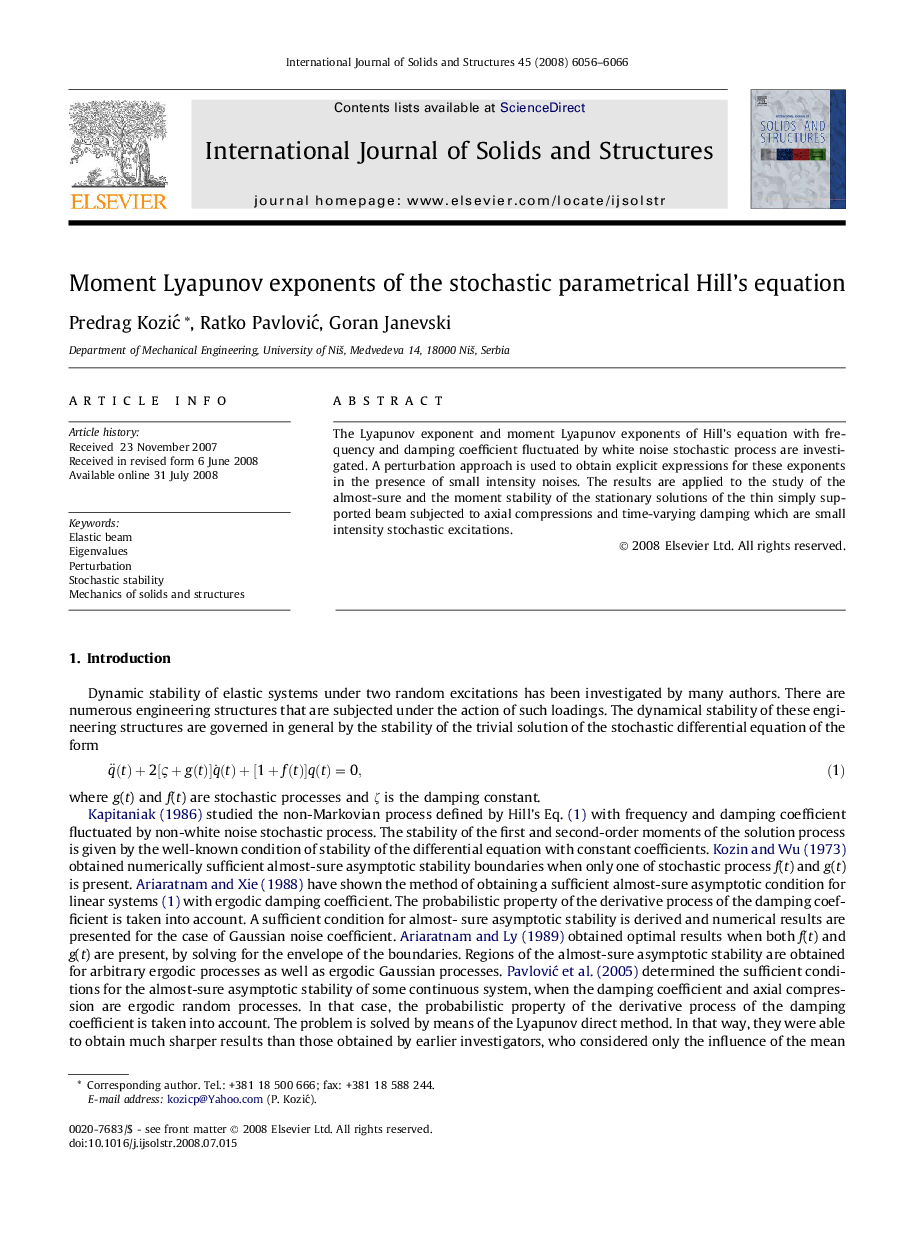 Moment Lyapunov exponents of the stochastic parametrical Hill’s equation