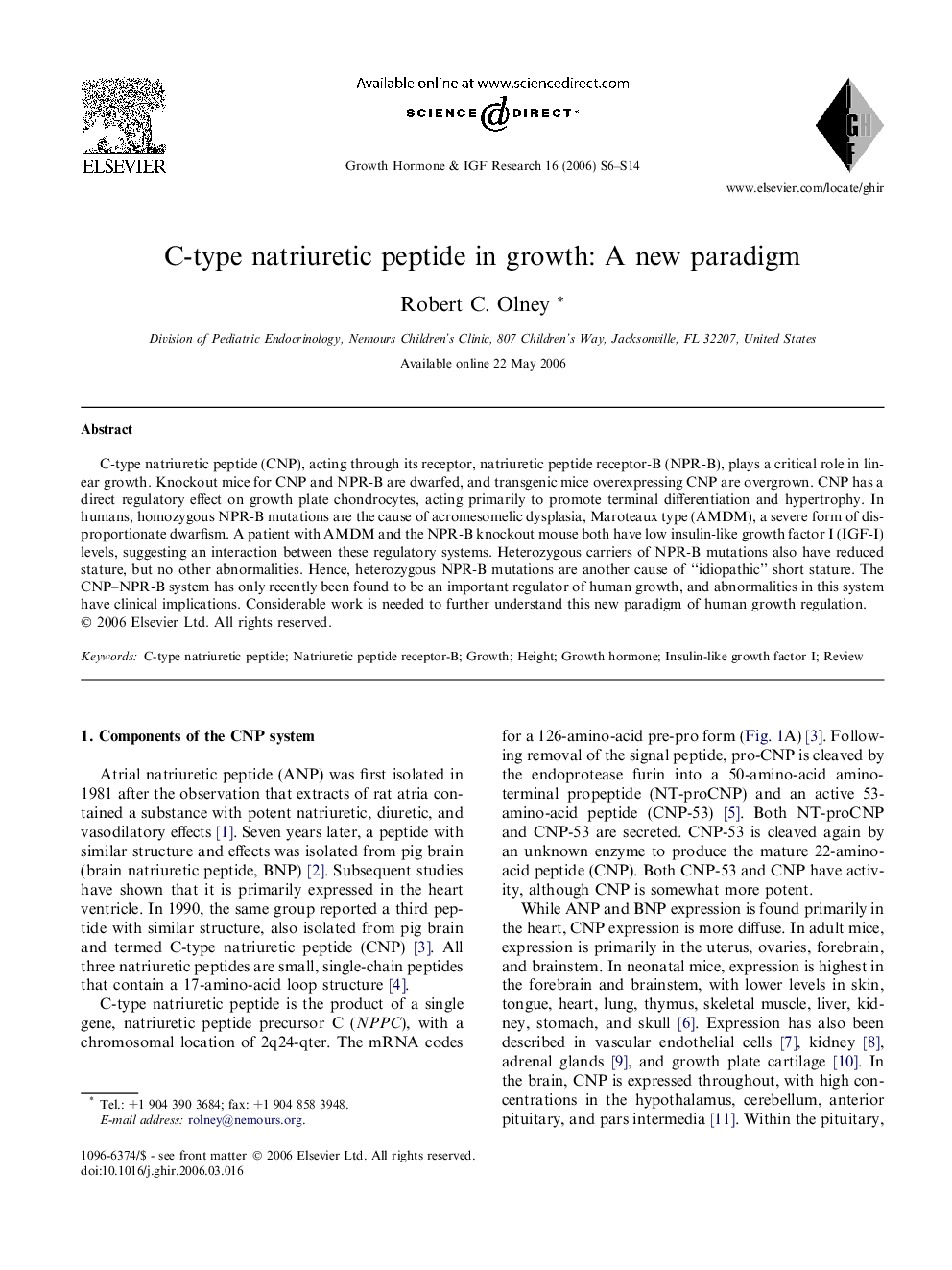 C-type natriuretic peptide in growth: A new paradigm