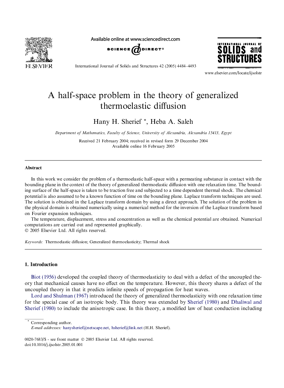 A half-space problem in the theory of generalized thermoelastic diffusion