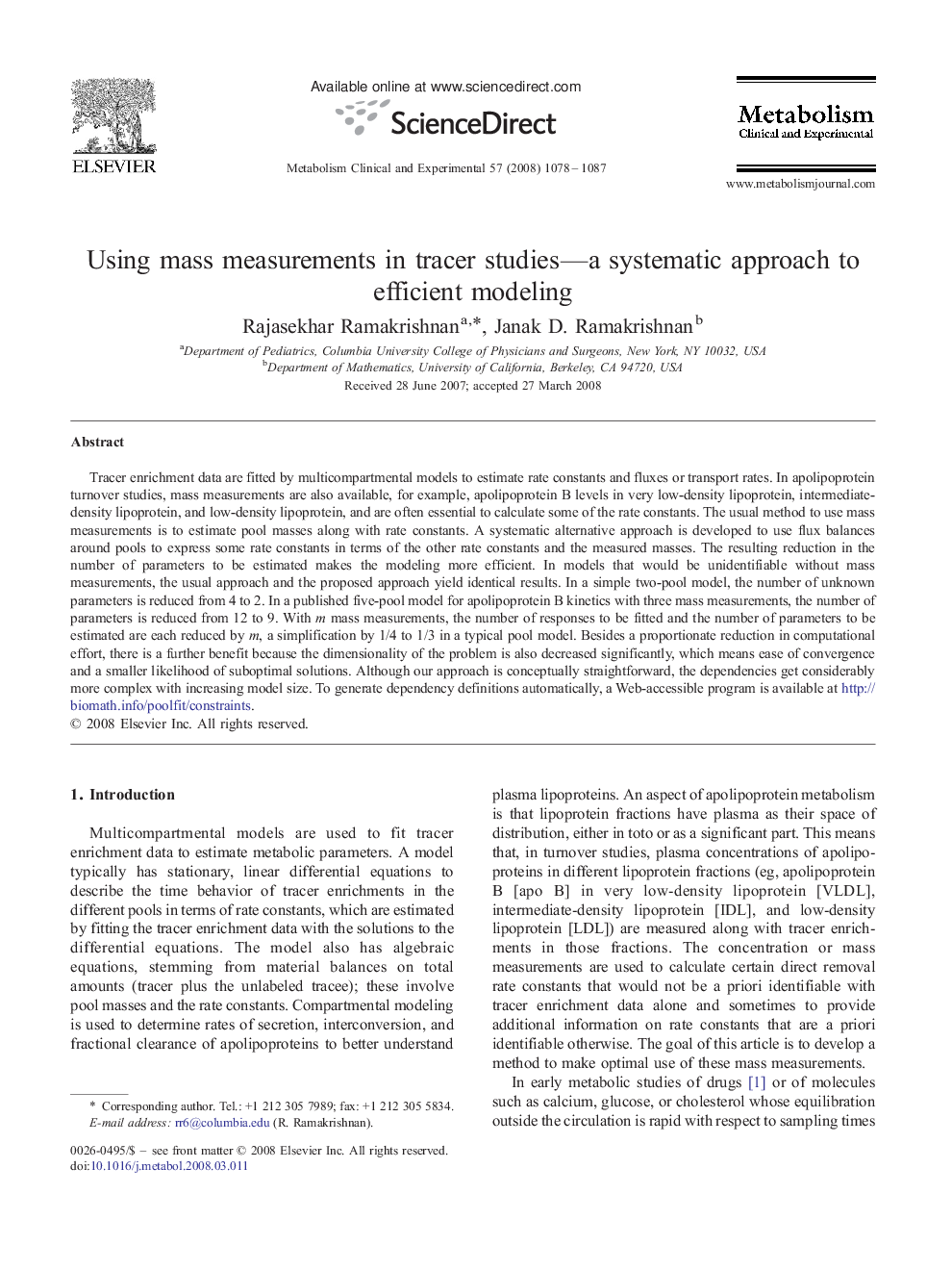 Using mass measurements in tracer studies-a systematic approach to efficient modeling