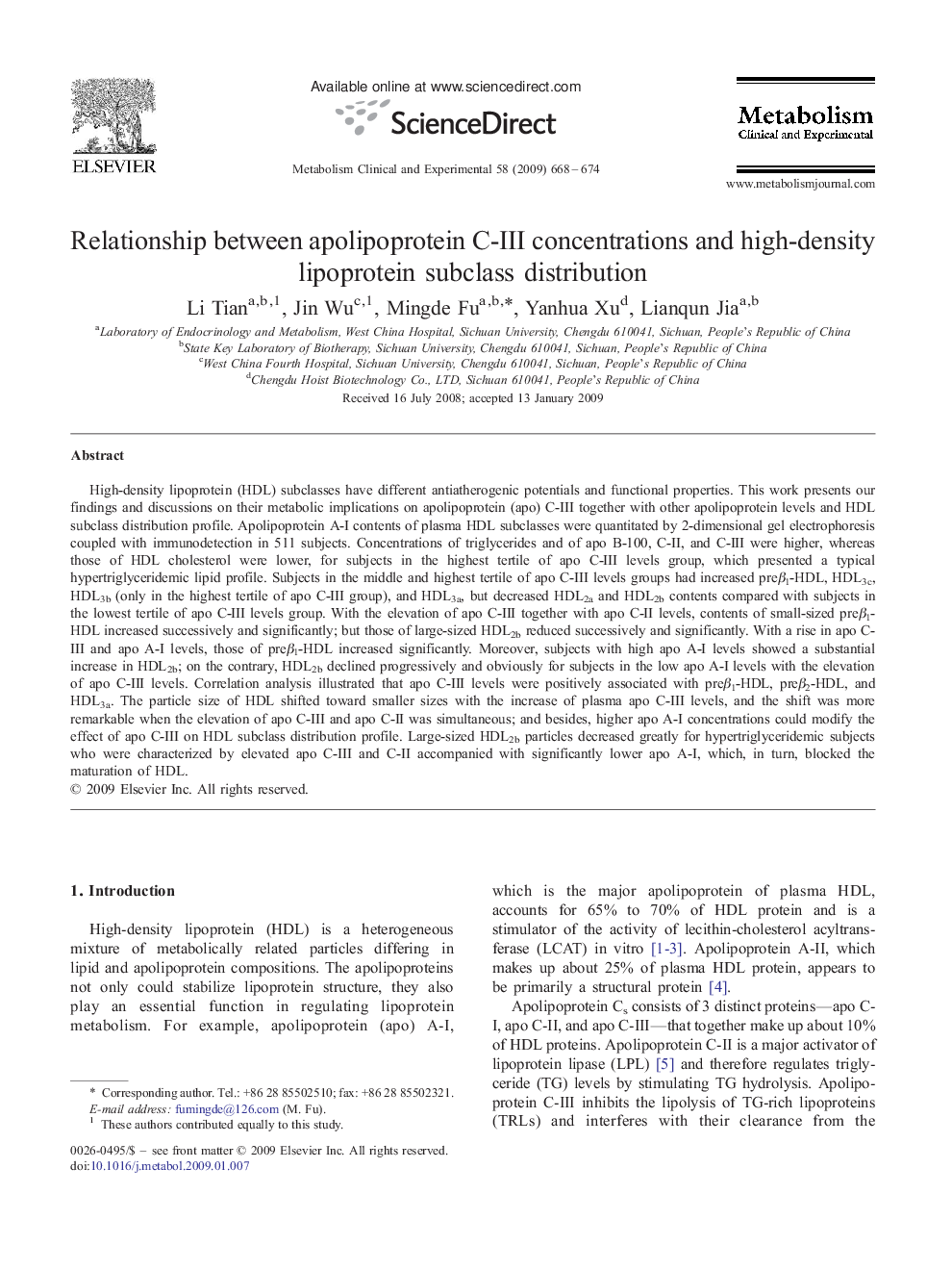 Relationship between apolipoprotein C-III concentrations and high-density lipoprotein subclass distribution
