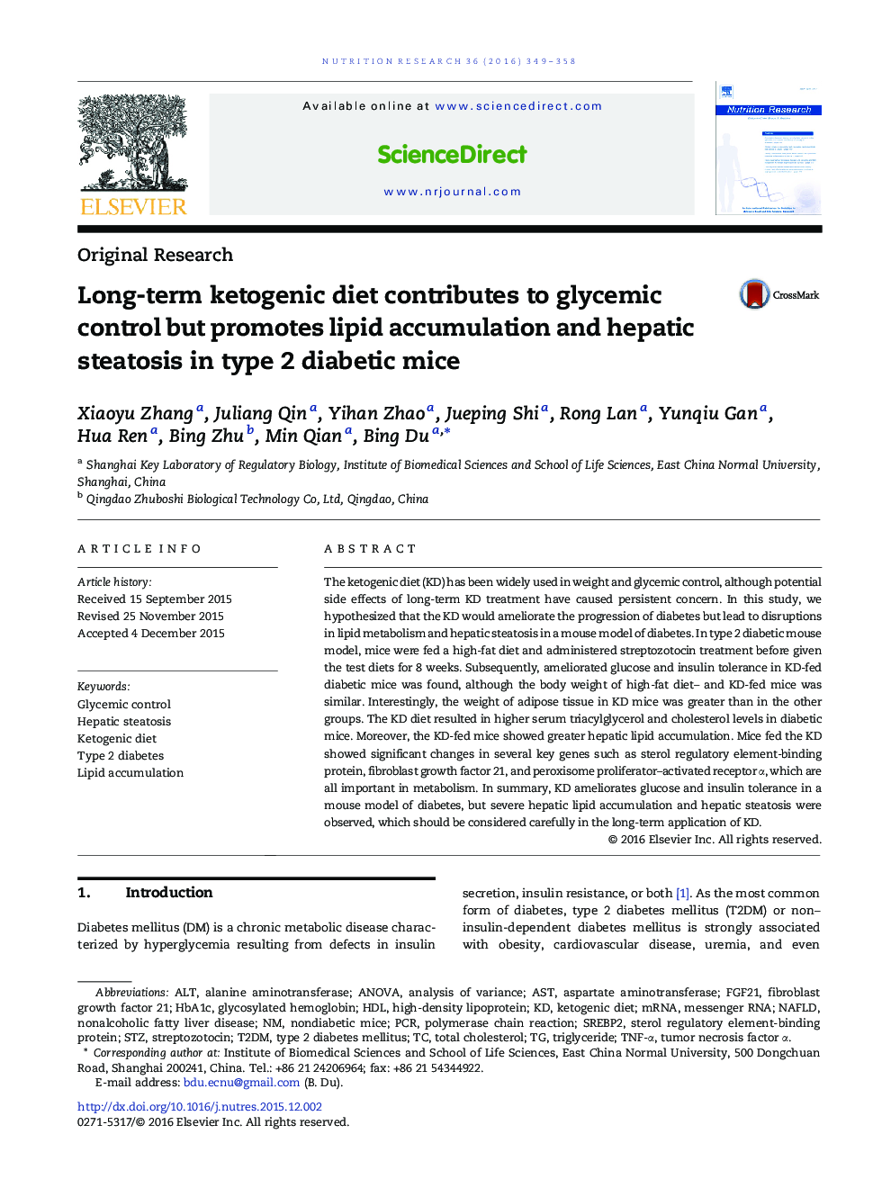 Long-term ketogenic diet contributes to glycemic control but promotes lipid accumulation and hepatic steatosis in type 2 diabetic mice