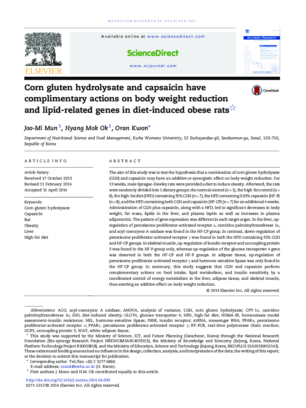 Corn gluten hydrolysate and capsaicin have complimentary actions on body weight reduction and lipid-related genes in diet-induced obese rats 