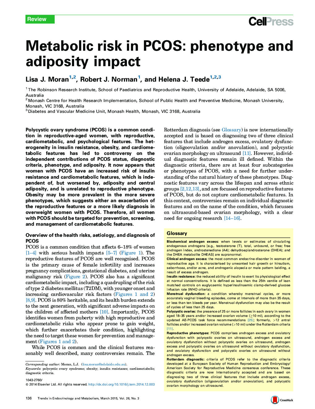 Metabolic risk in PCOS: phenotype and adiposity impact