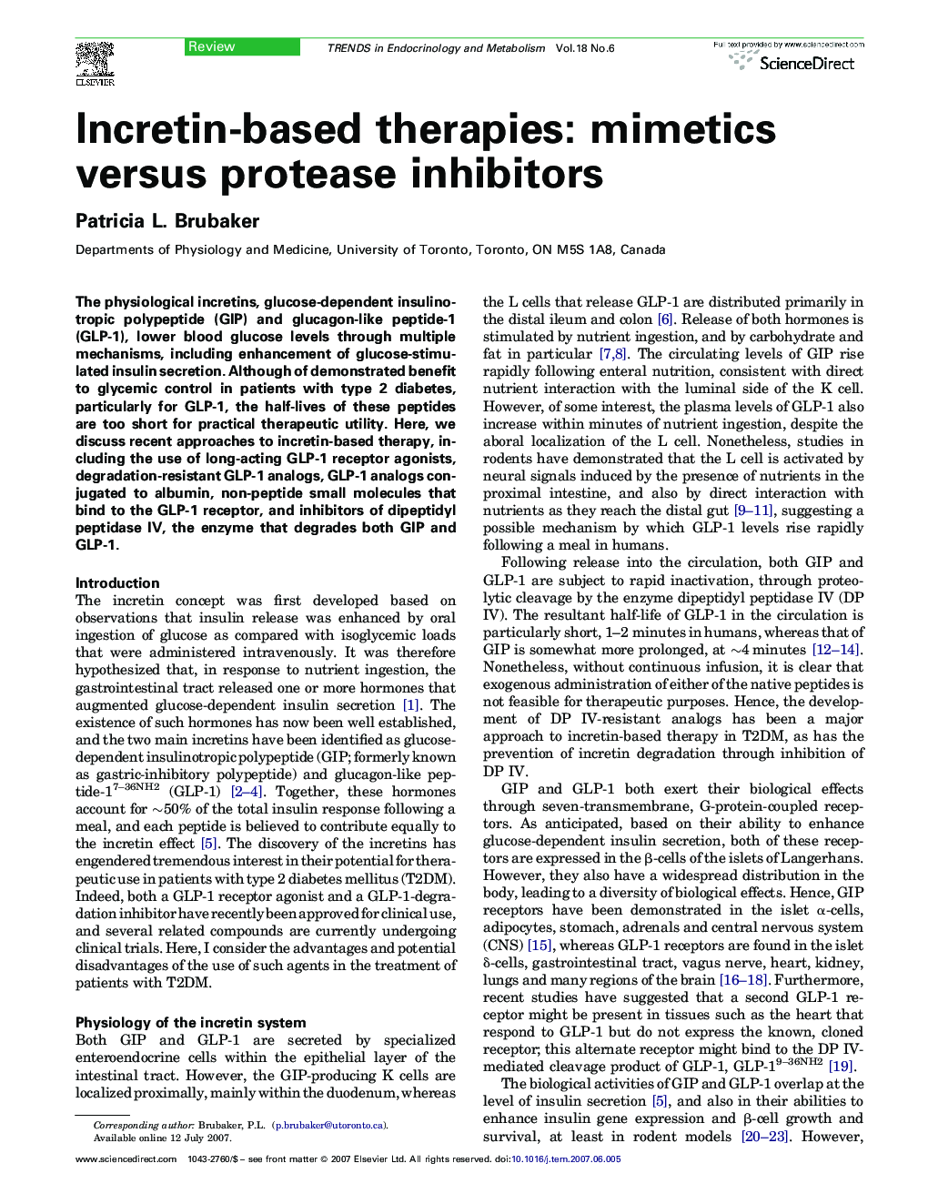 Incretin-based therapies: mimetics versus protease inhibitors