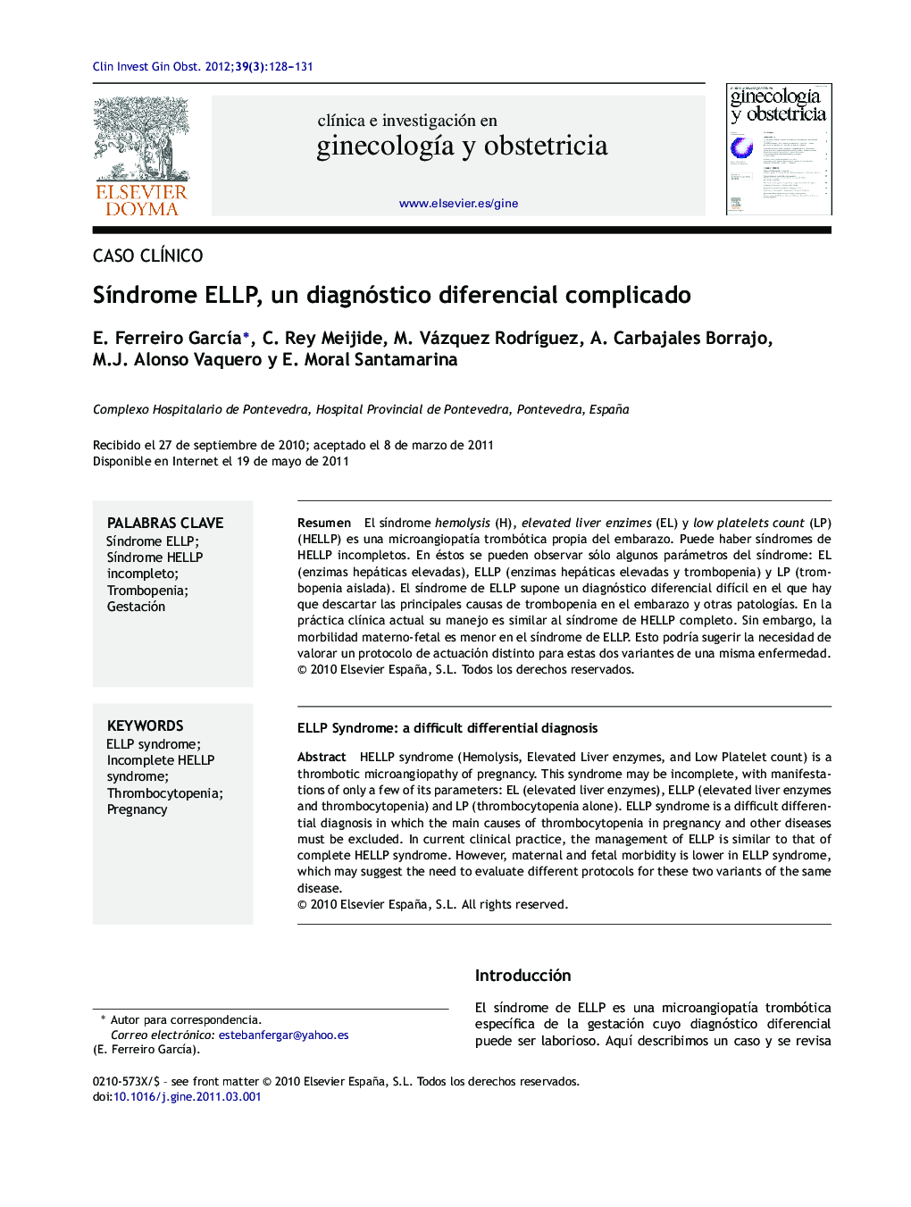 Síndrome ELLP, un diagnóstico diferencial complicado