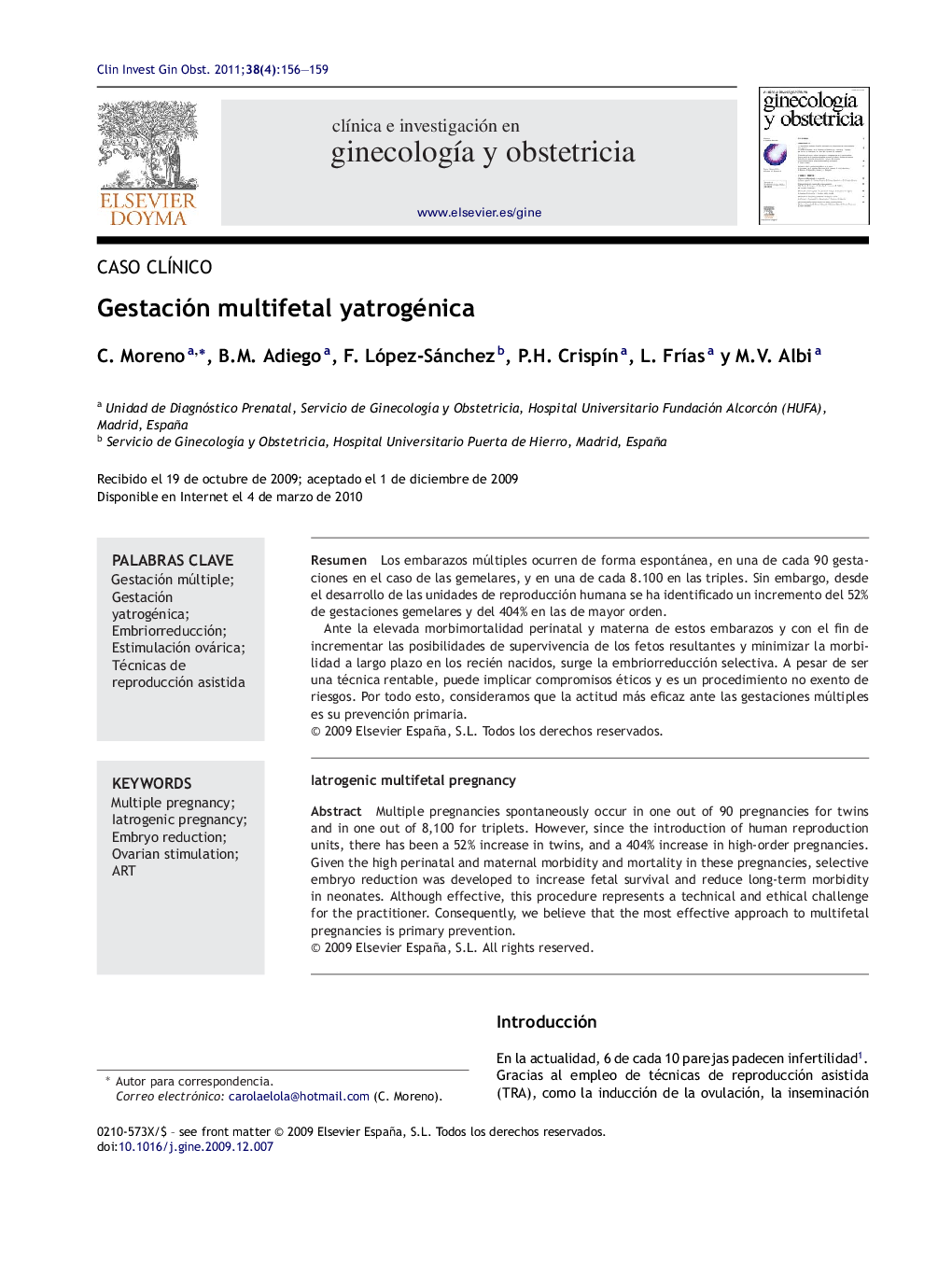 Gestación multifetal yatrogénica