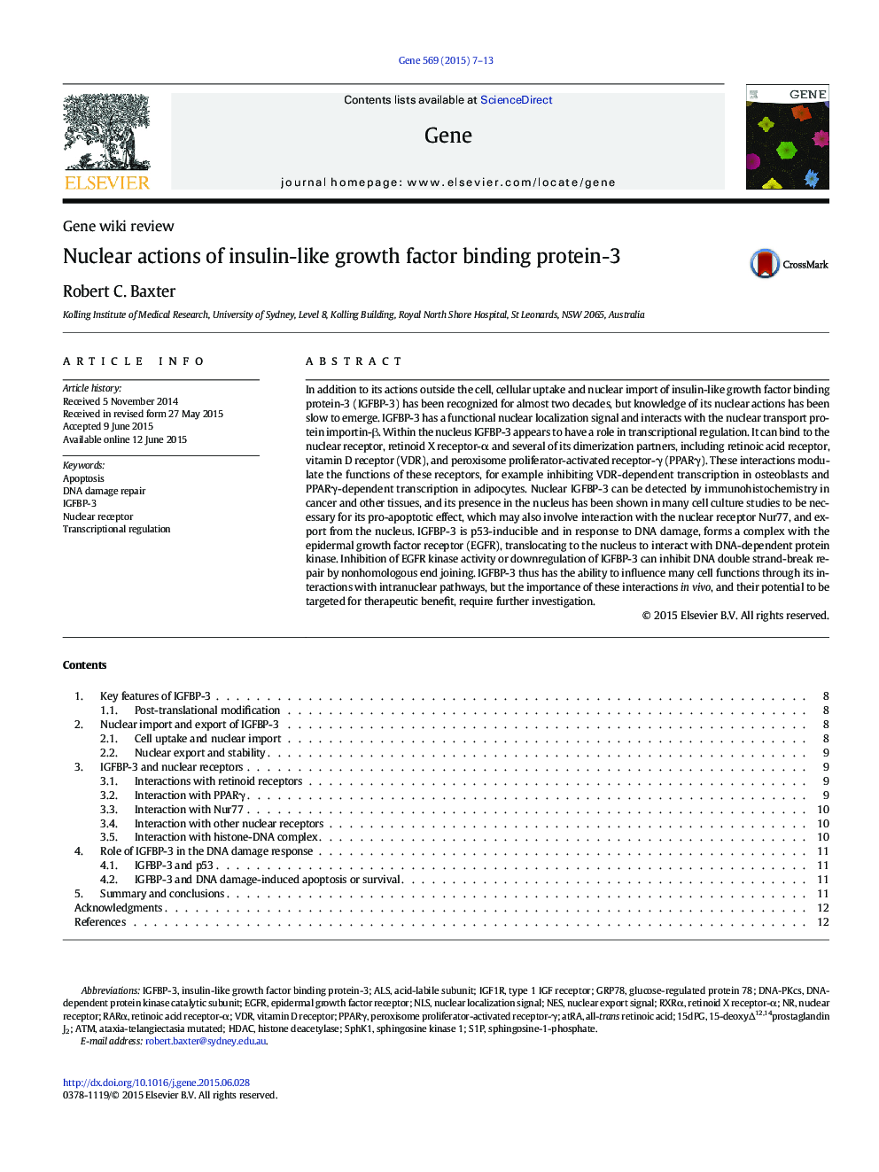 اقدامات هسته ای پروتئین اتصال دهنده عامل رشد انسولین-3 