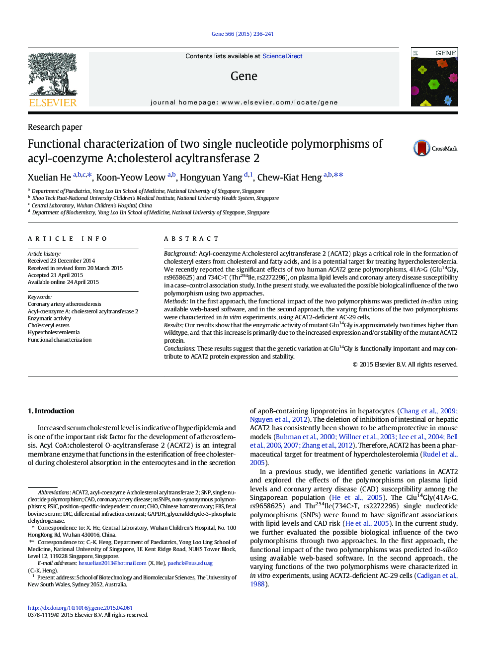 Functional characterization of two single nucleotide polymorphisms of acyl-coenzyme A:cholesterol acyltransferase 2