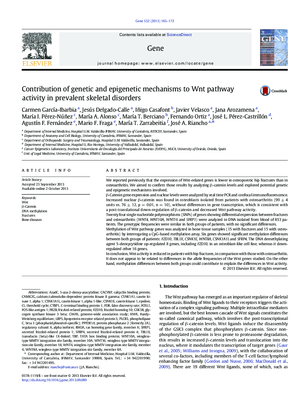 Contribution of genetic and epigenetic mechanisms to Wnt pathway activity in prevalent skeletal disorders