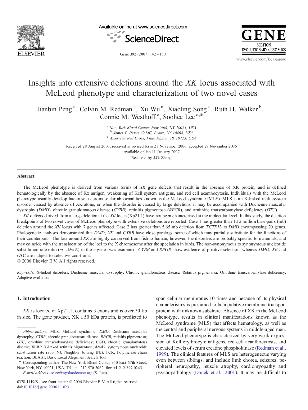 Insights into extensive deletions around the XK locus associated with McLeod phenotype and characterization of two novel cases