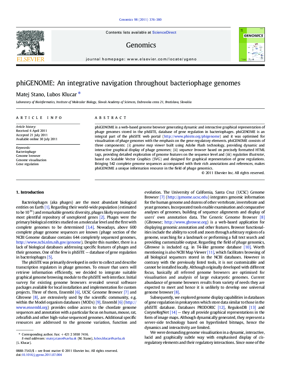 phiGENOME: An integrative navigation throughout bacteriophage genomes