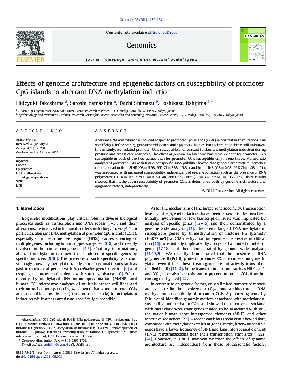 Effects of genome architecture and epigenetic factors on susceptibility of promoter CpG islands to aberrant DNA methylation induction