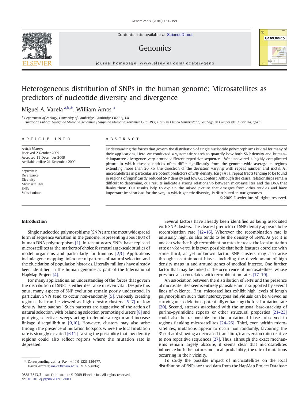 Heterogeneous distribution of SNPs in the human genome: Microsatellites as predictors of nucleotide diversity and divergence