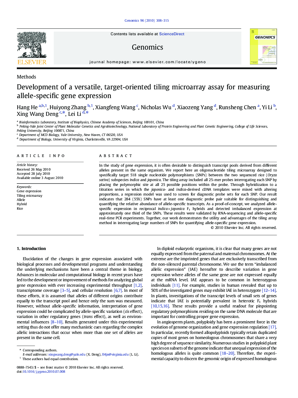 Development of a versatile, target-oriented tiling microarray assay for measuring allele-specific gene expression