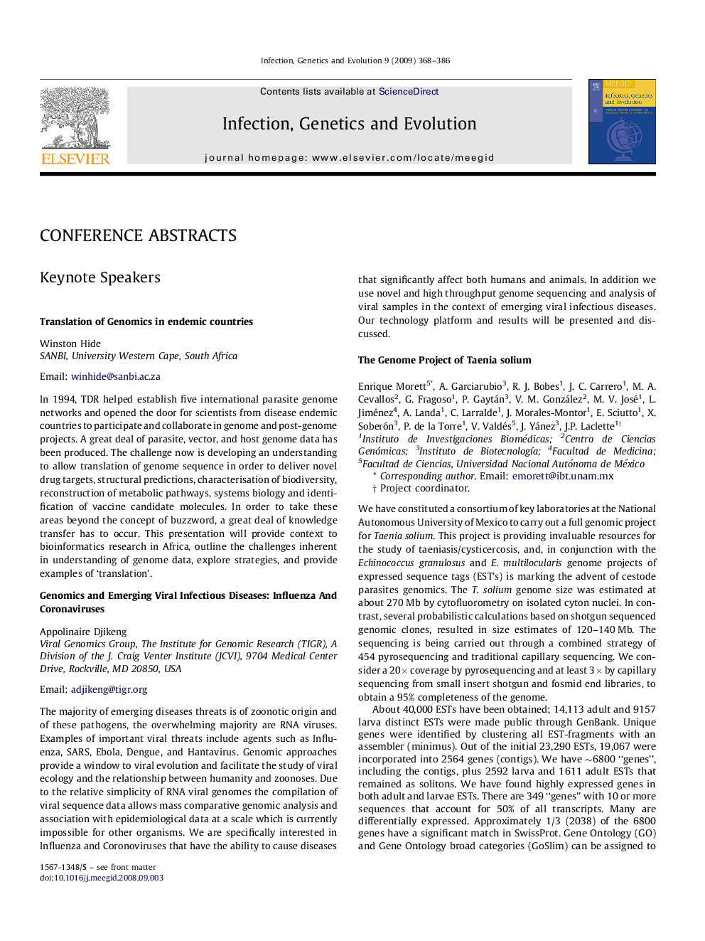 CONFERENCE ABSTRACTS