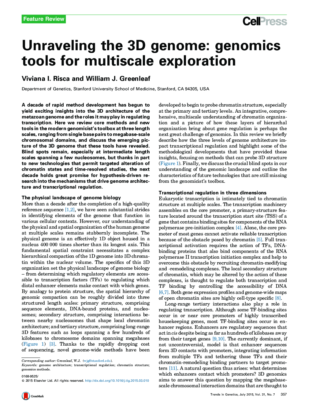 Unraveling the 3D genome: genomics tools for multiscale exploration