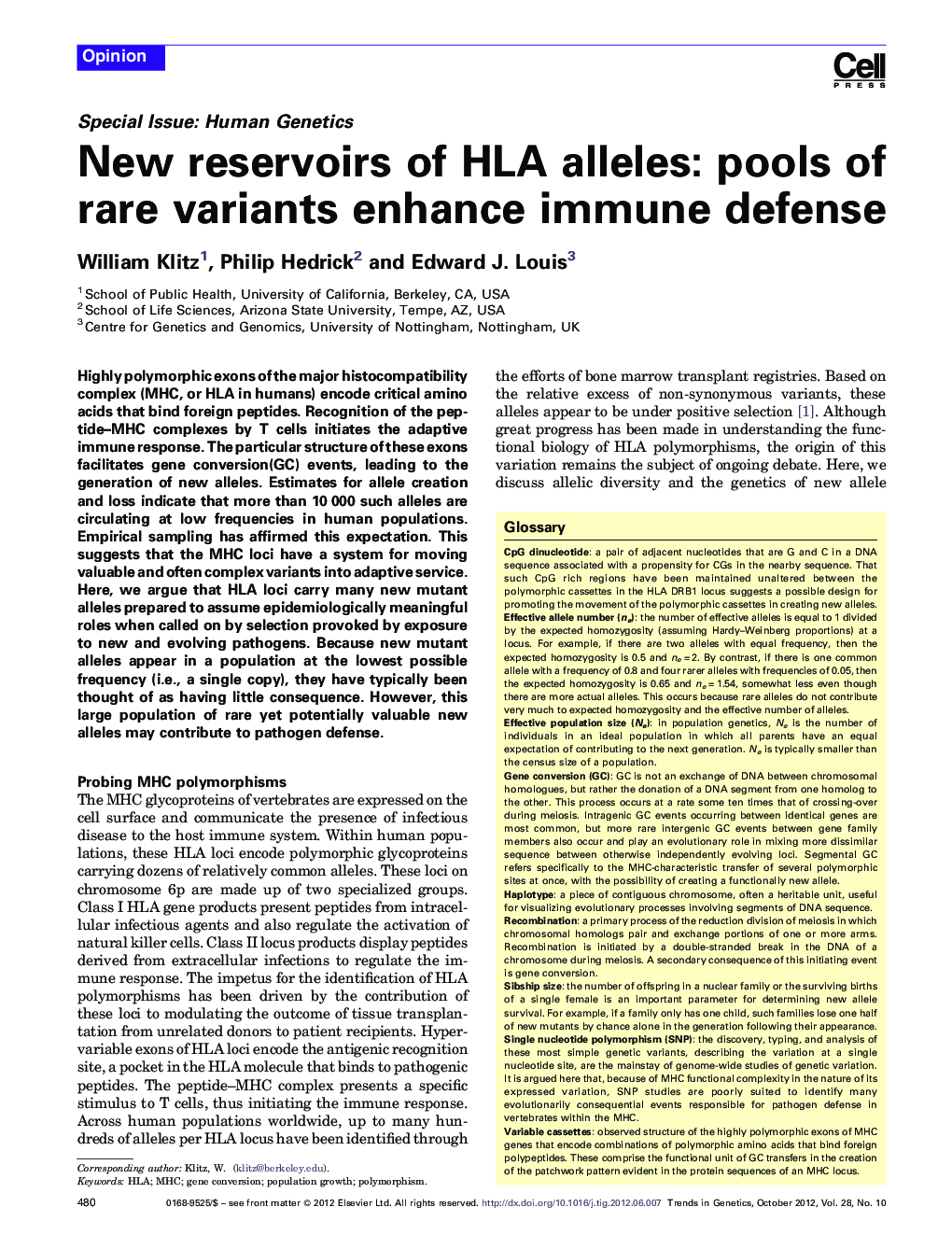 New reservoirs of HLA alleles: pools of rare variants enhance immune defense