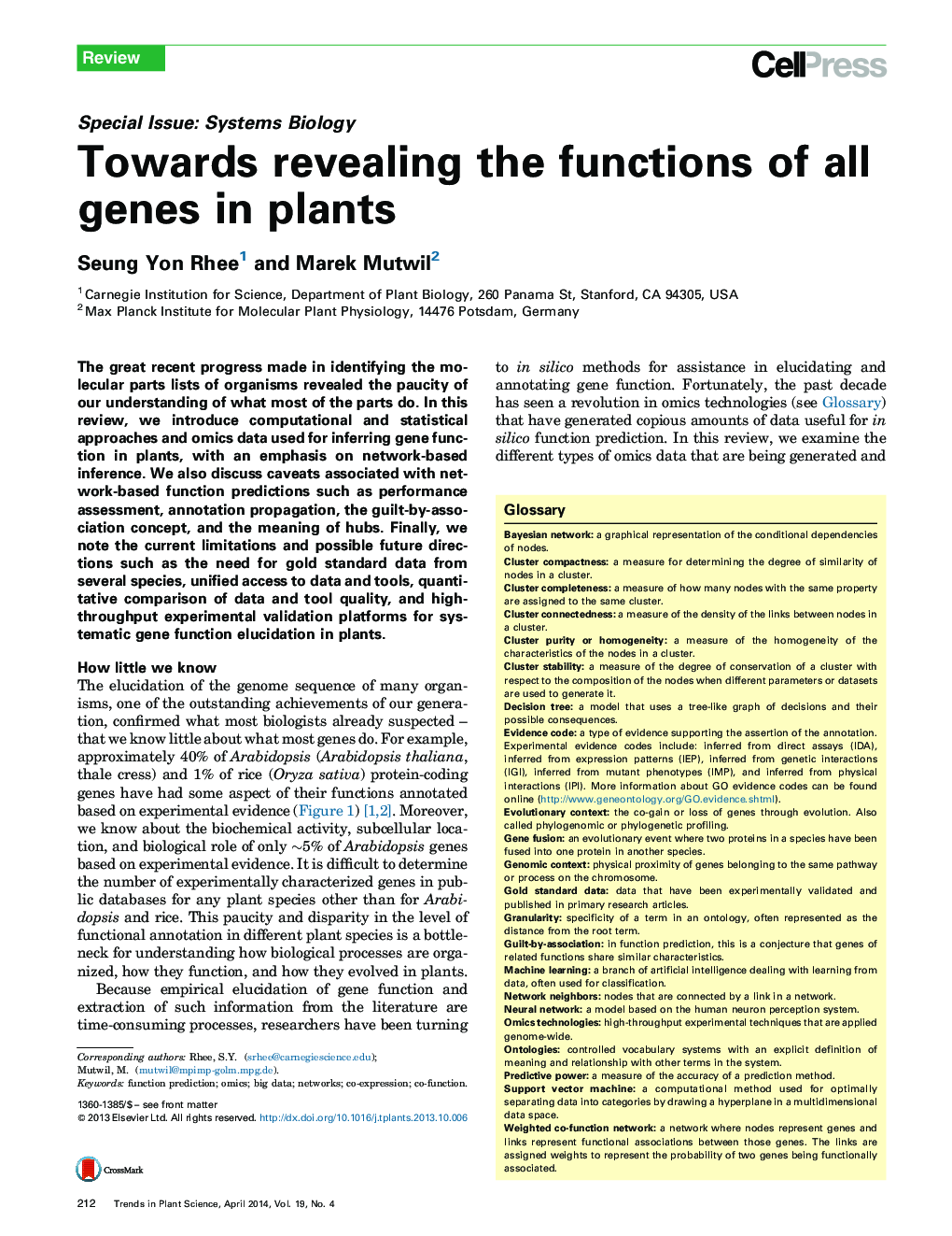 Towards revealing the functions of all genes in plants