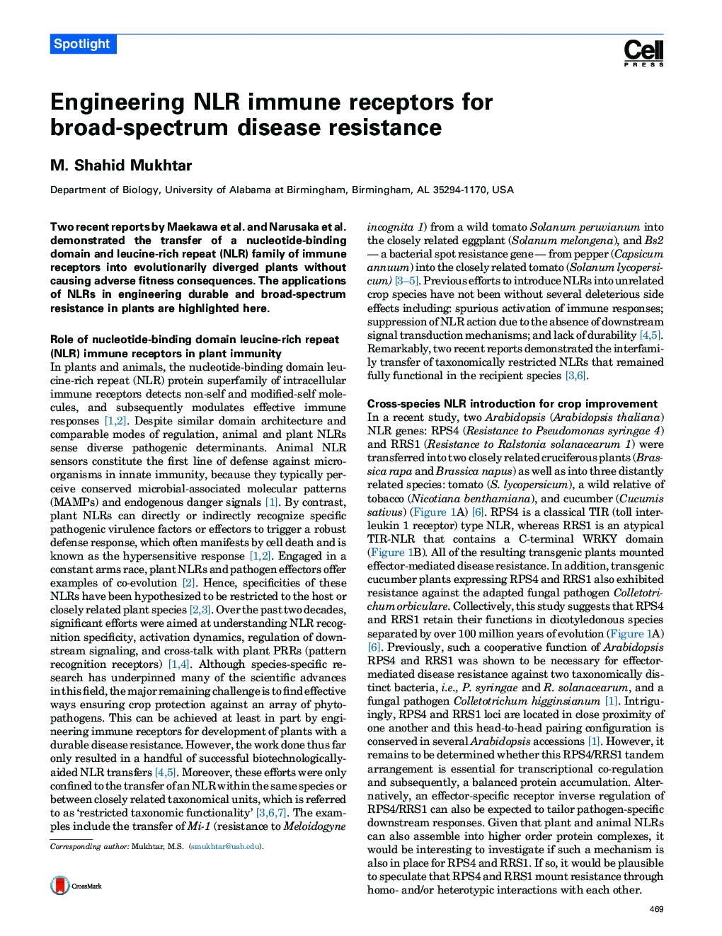 Engineering NLR immune receptors for broad-spectrum disease resistance