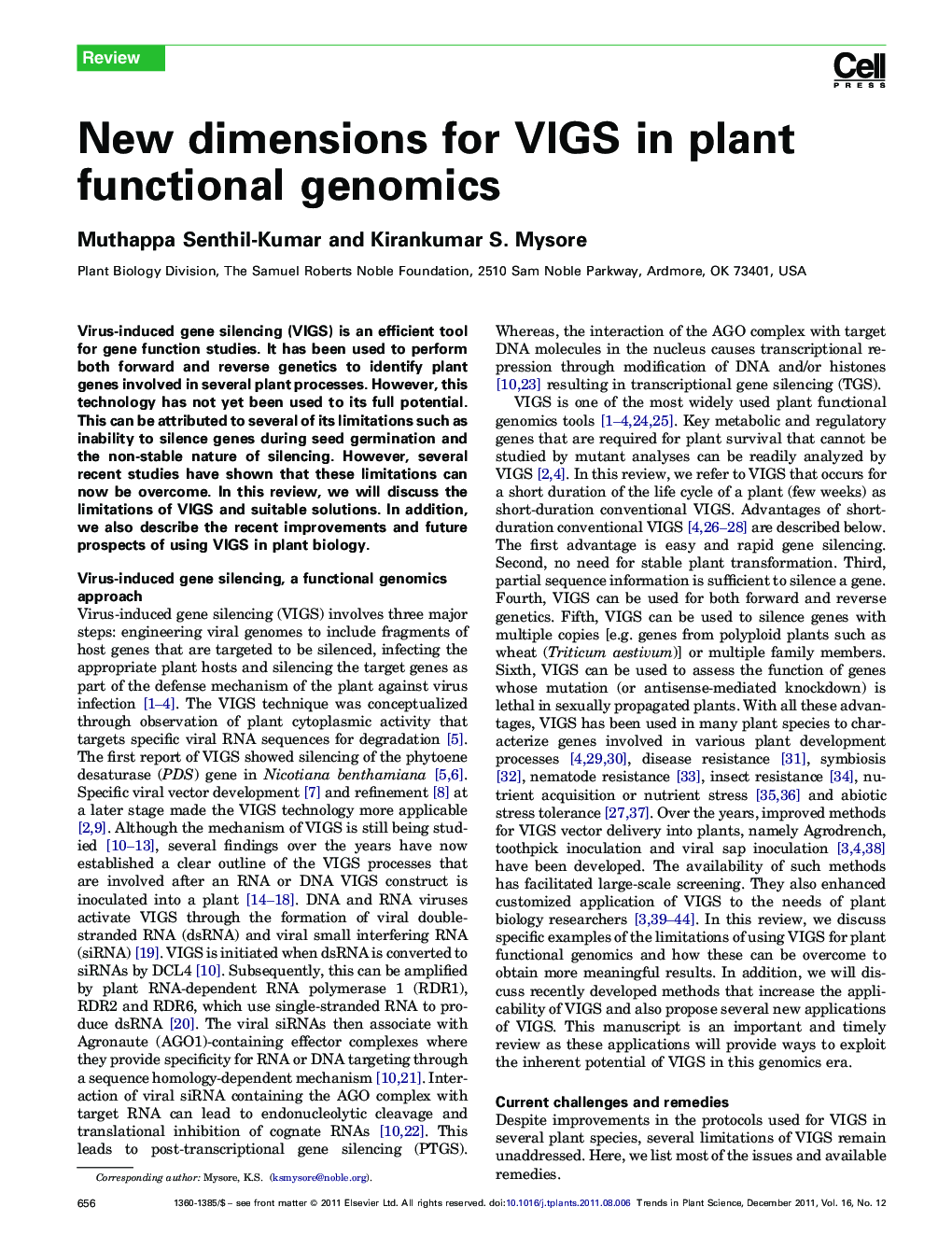 New dimensions for VIGS in plant functional genomics