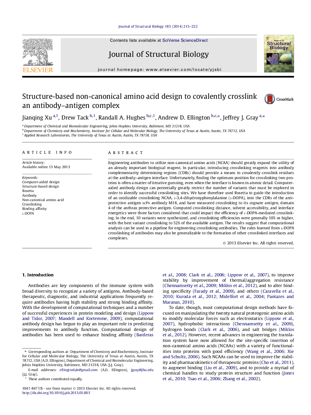 طراحی اسید آمینه غیر کانونی مبتنی بر ساختار به طور خلاصه آنتی بادی مجموعه پیچیده آنتی ژن را متصل می کند 