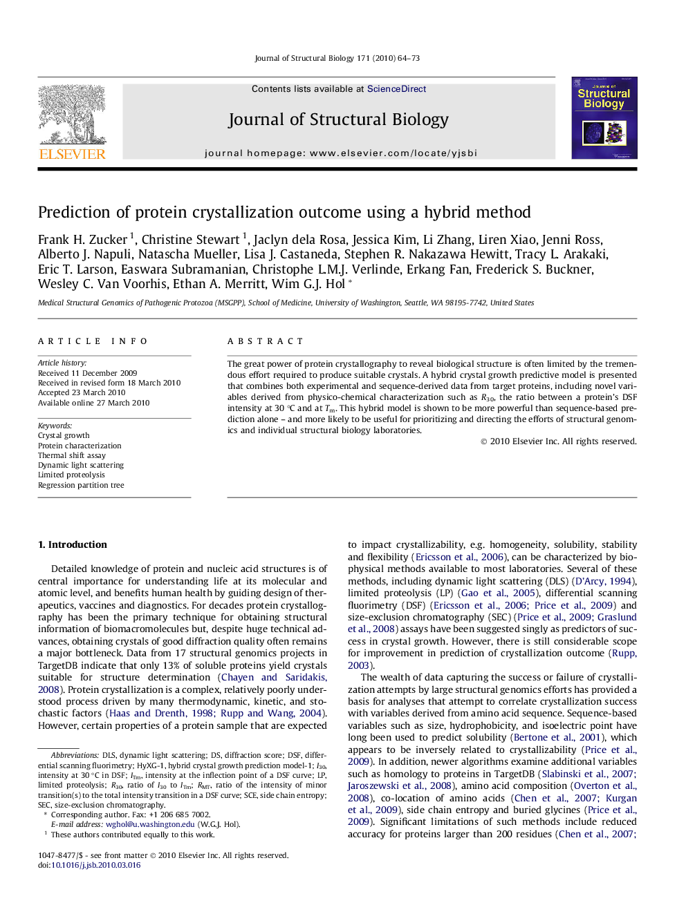 Prediction of protein crystallization outcome using a hybrid method