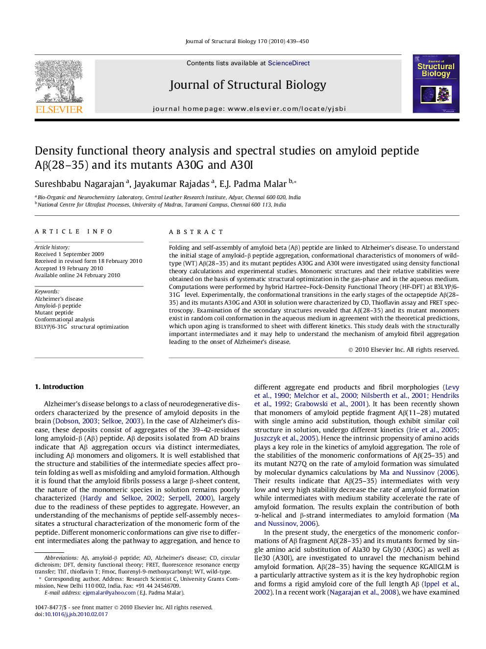 Density functional theory analysis and spectral studies on amyloid peptide AÎ²(28-35) and its mutants A30G and A30I