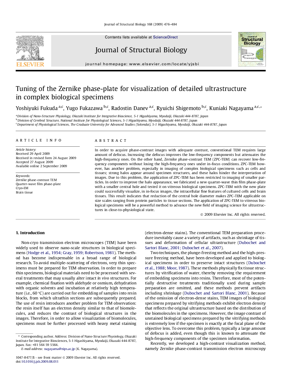 Tuning of the Zernike phase-plate for visualization of detailed ultrastructure in complex biological specimens