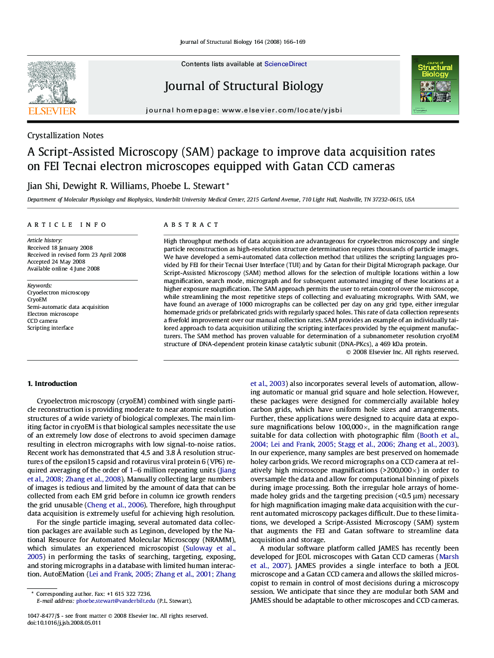 A Script-Assisted Microscopy (SAM) package to improve data acquisition rates on FEI Tecnai electron microscopes equipped with Gatan CCD cameras