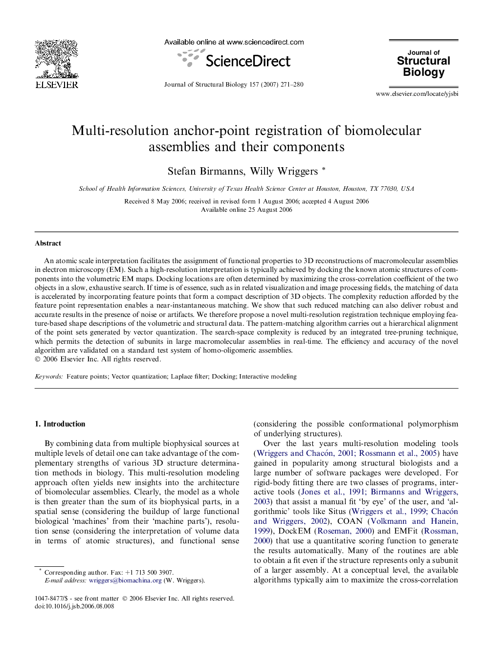 Multi-resolution anchor-point registration of biomolecular assemblies and their components