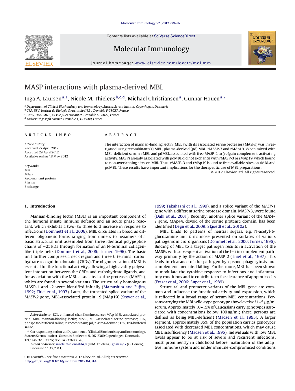 MASP interactions with plasma-derived MBL