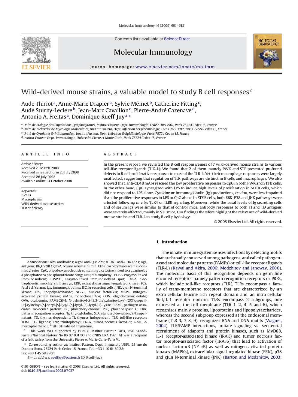 Wild-derived mouse strains, a valuable model to study B cell responses 