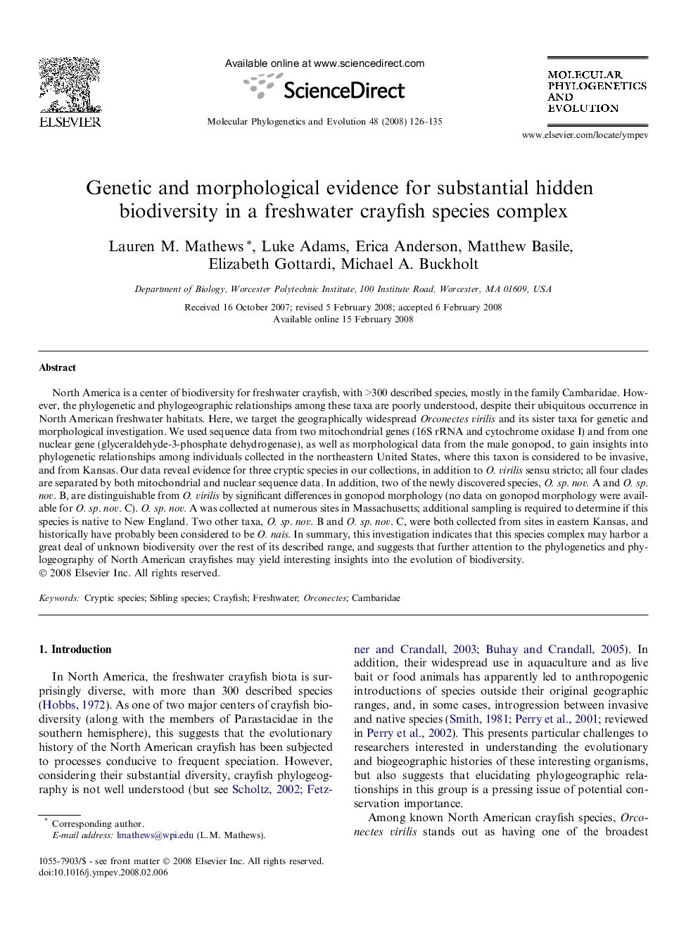 Genetic and morphological evidence for substantial hidden biodiversity in a freshwater crayfish species complex