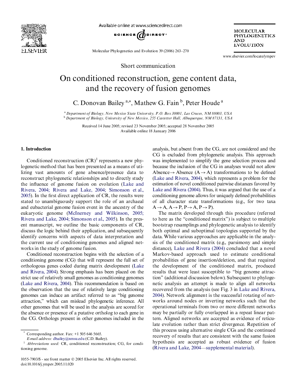 On conditioned reconstruction, gene content data, and the recovery of fusion genomes