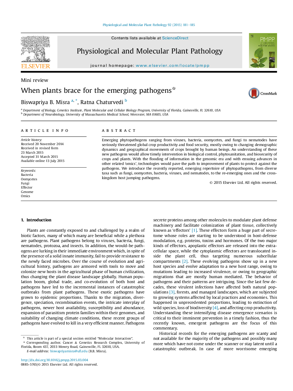 When plants brace for the emerging pathogens 